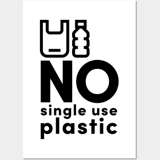 No to Single Use Plastic Posters and Art
